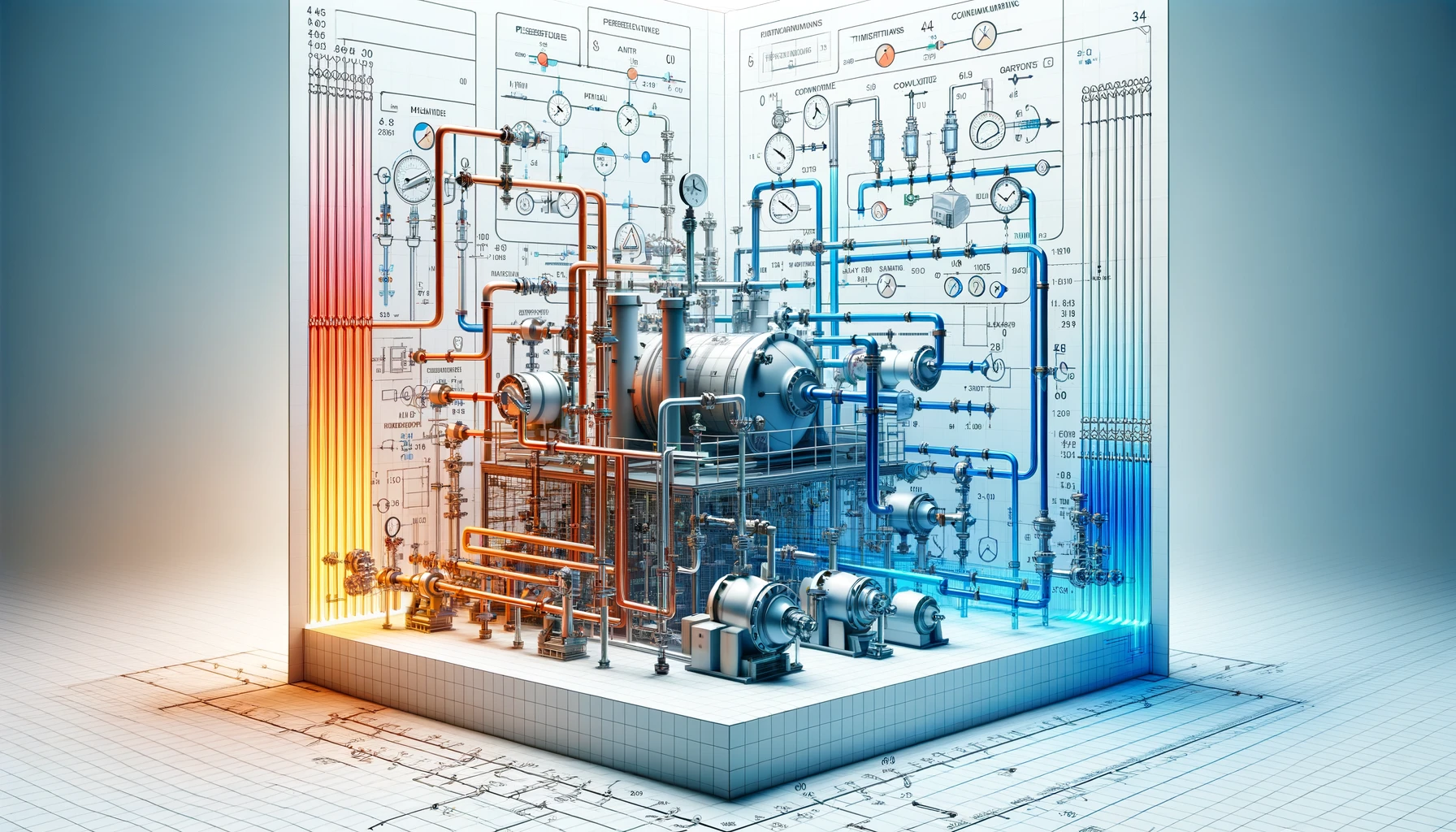 Chilled water circuit hydraulic modelling to predict pressure losses and temperature