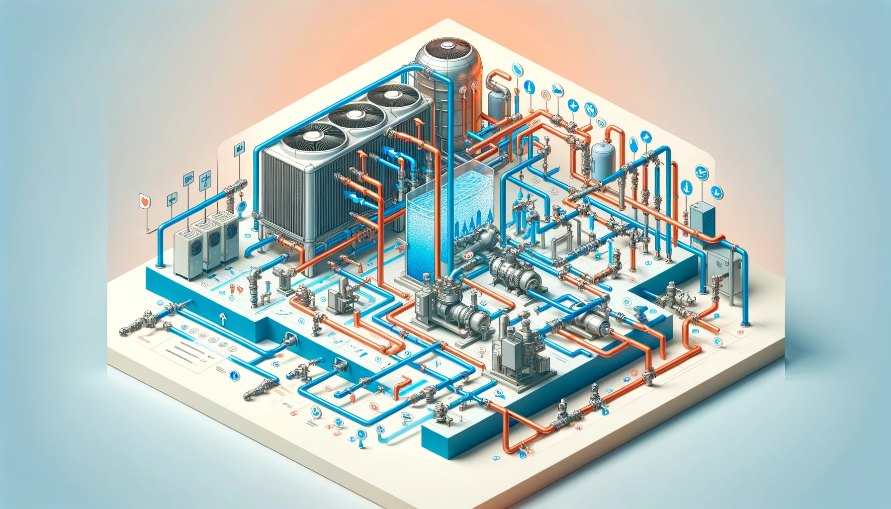 Chilled water system hydraulic modelling