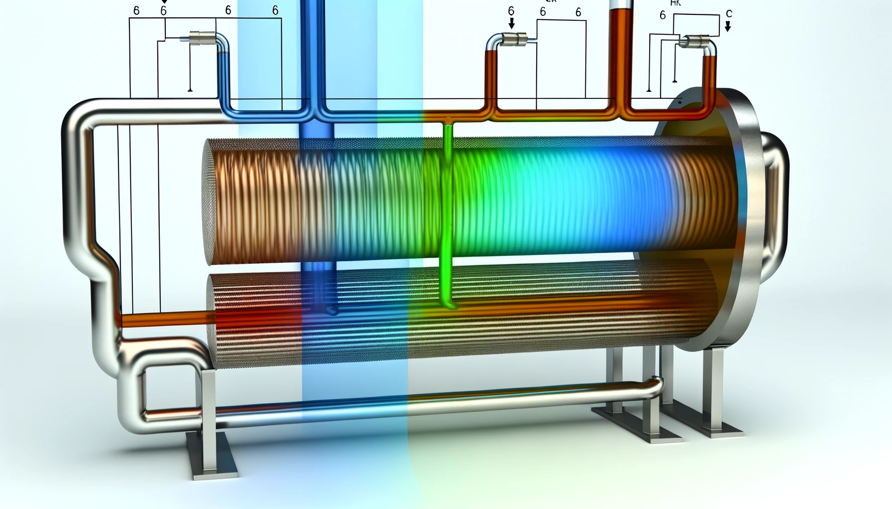 flow analysis of a shell and tube type heat exchanger