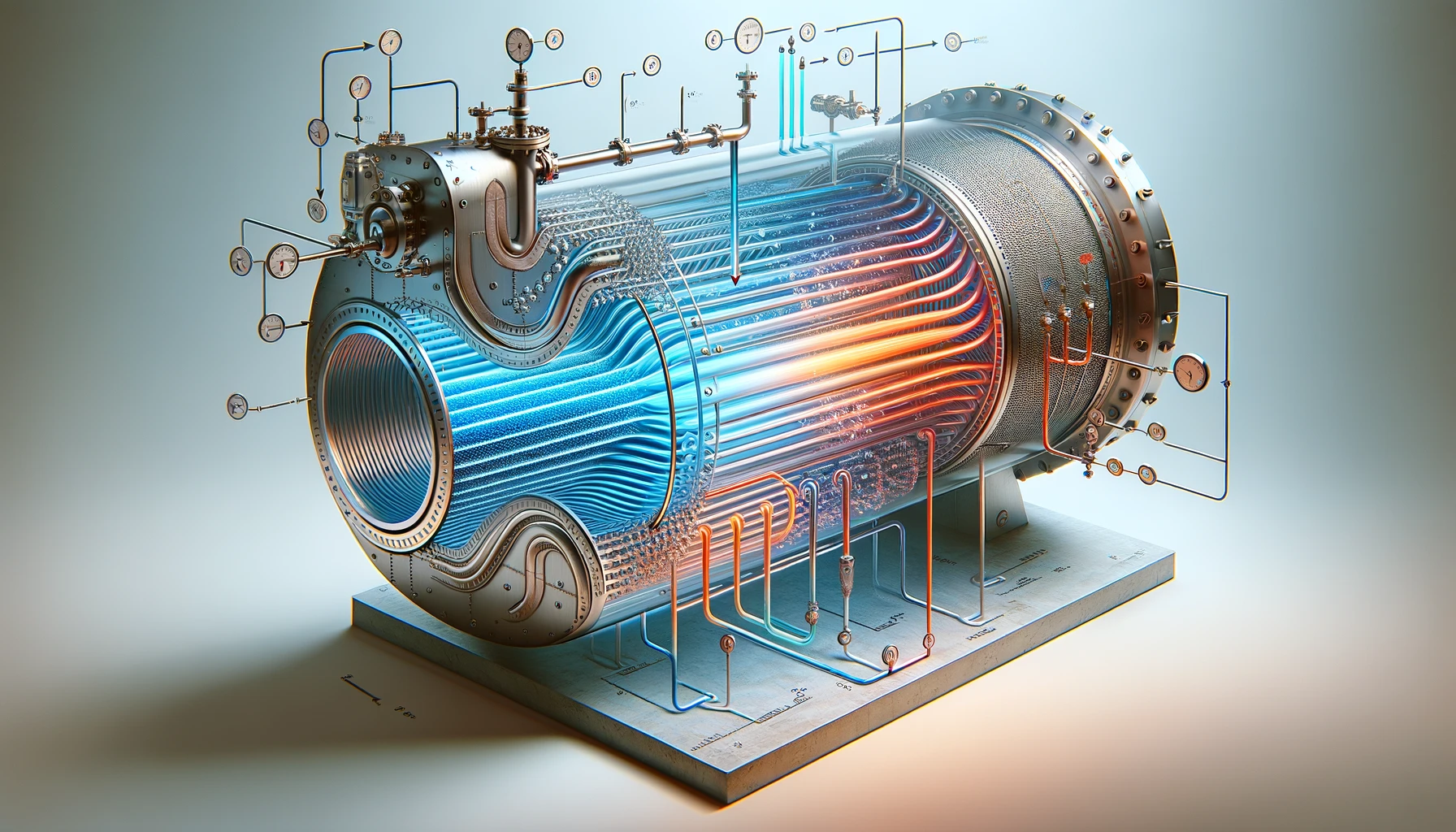 flow analysis within a shell and tube type heat exchanger