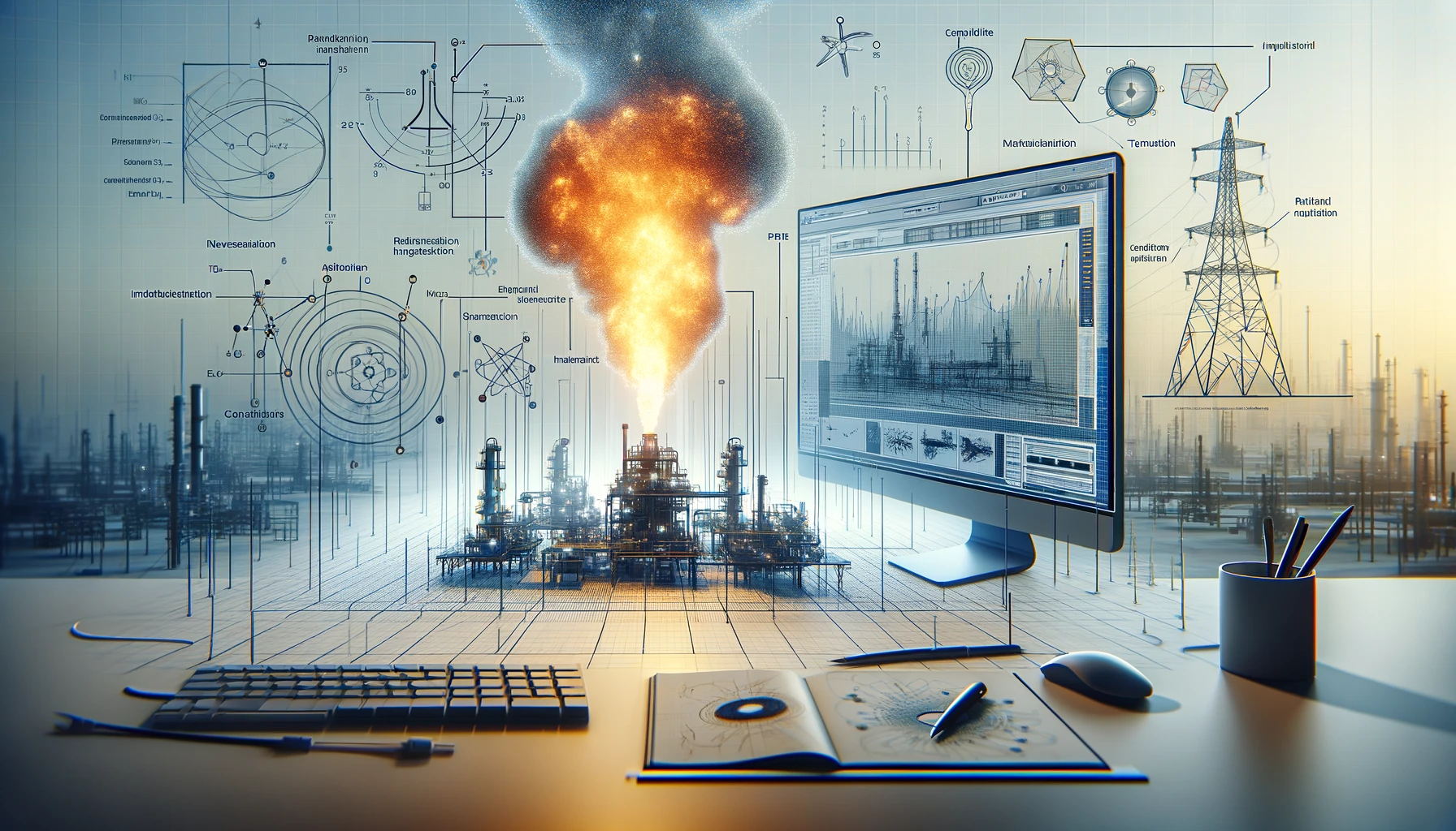 Modelling of flare radiation in steel industry and estimation of safe working distance on ground