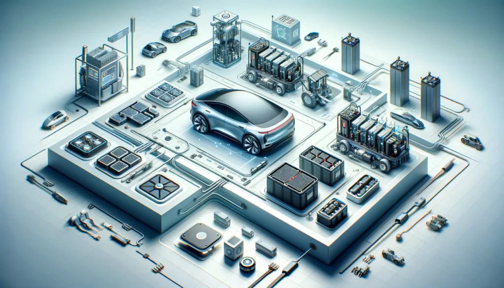 Modular Battery packs for four-wheel automotive vehicles