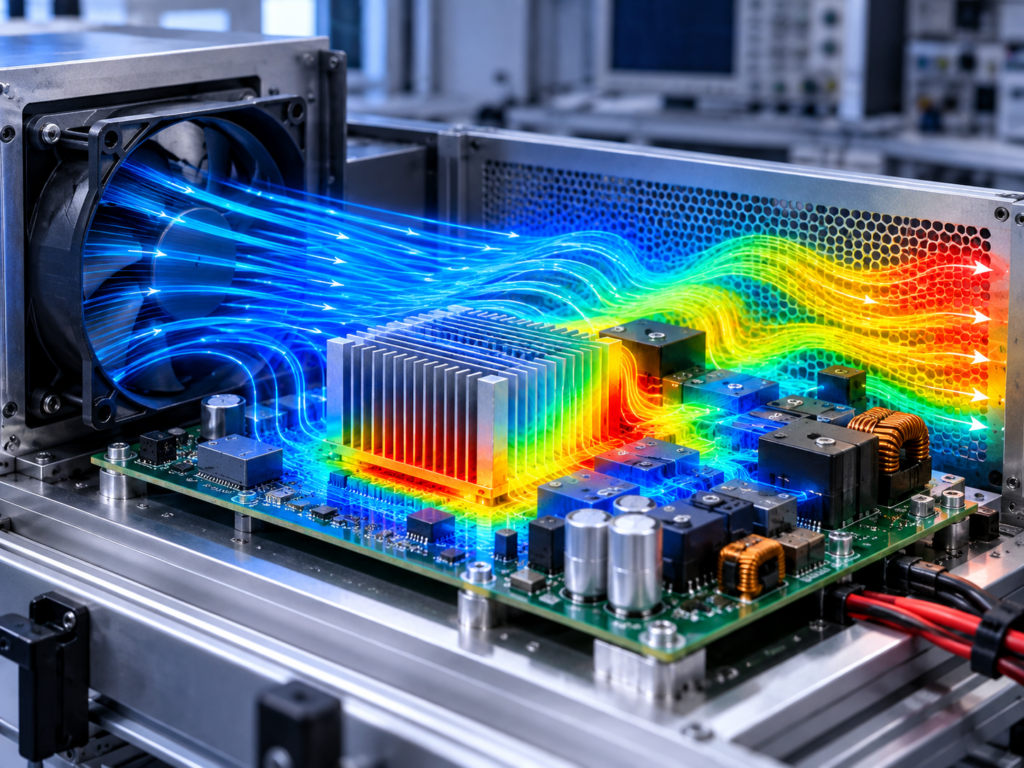CFD Cooling Simulation of a PCB