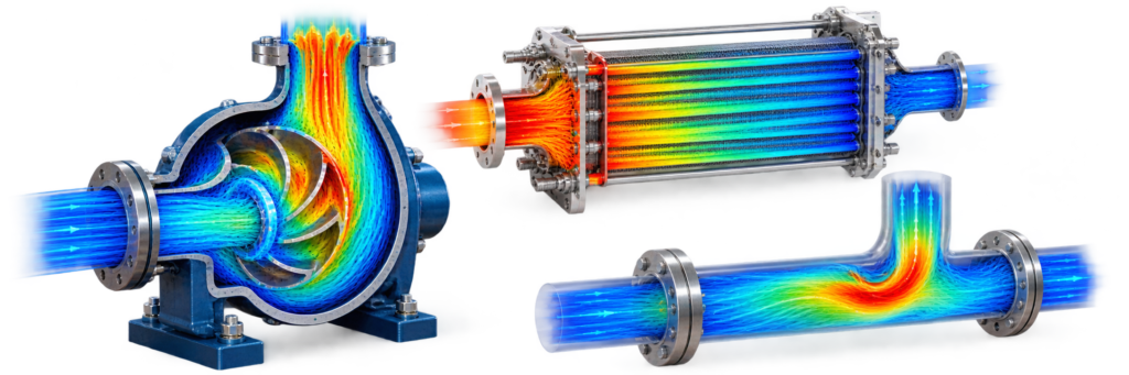 CFD Engineering Flow Visualization Montage