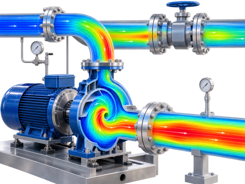 CFD Visualization of Industrial Pump System