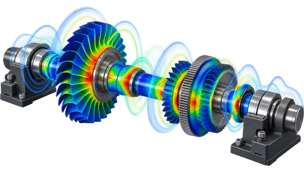 CFD Visualized Turbine Rotor Assembly