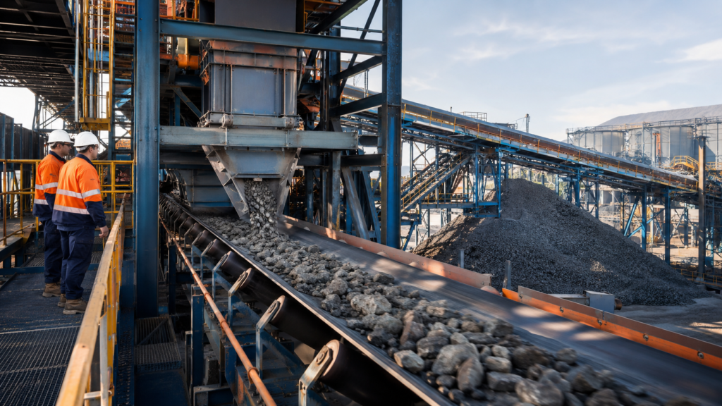 Chute Hopper Conveyor Flow Analysis