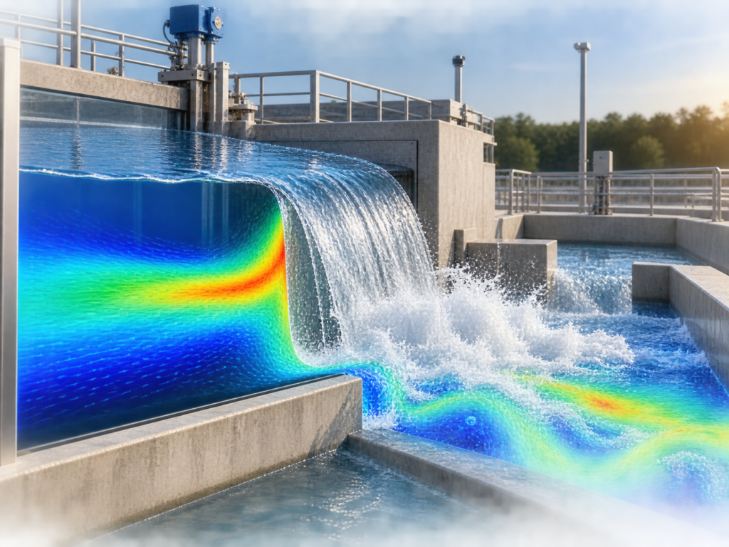 Cinematic CFD Spillway Flow Visualization