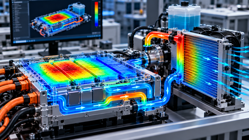 EV Battery Thermal Cooling Simulation