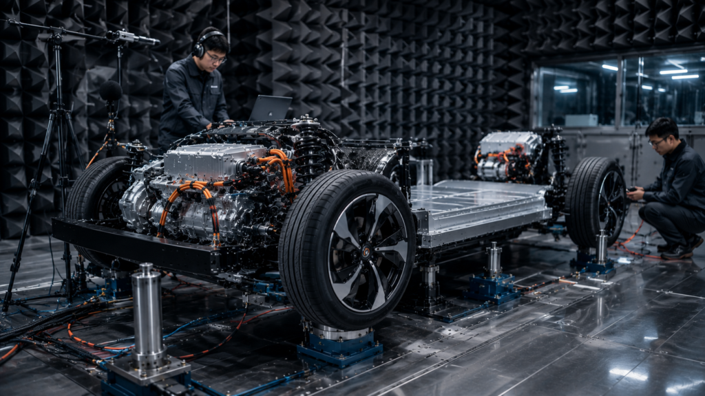 EV Motor Powertrain NVH Studies