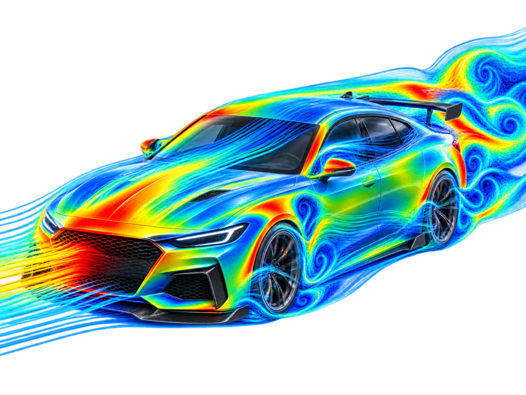 External Aerodynamics CFD – Sports Car Airflow Simulation