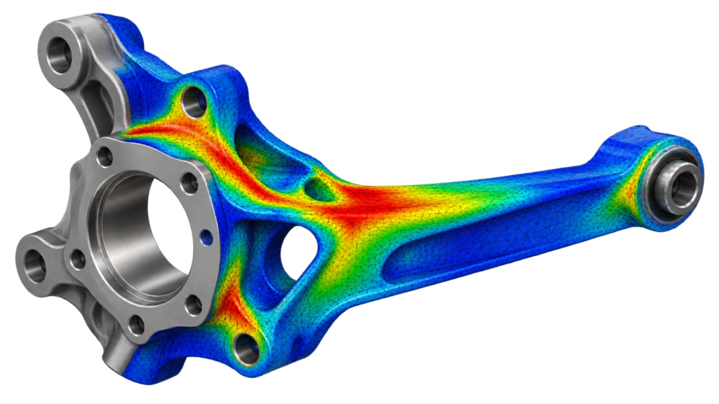 FEA Stress Map of Suspension Arm