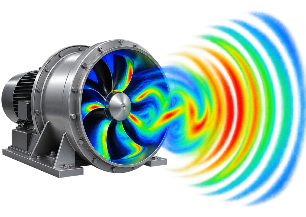 Industrial Fan Acoustic Wave Simulation