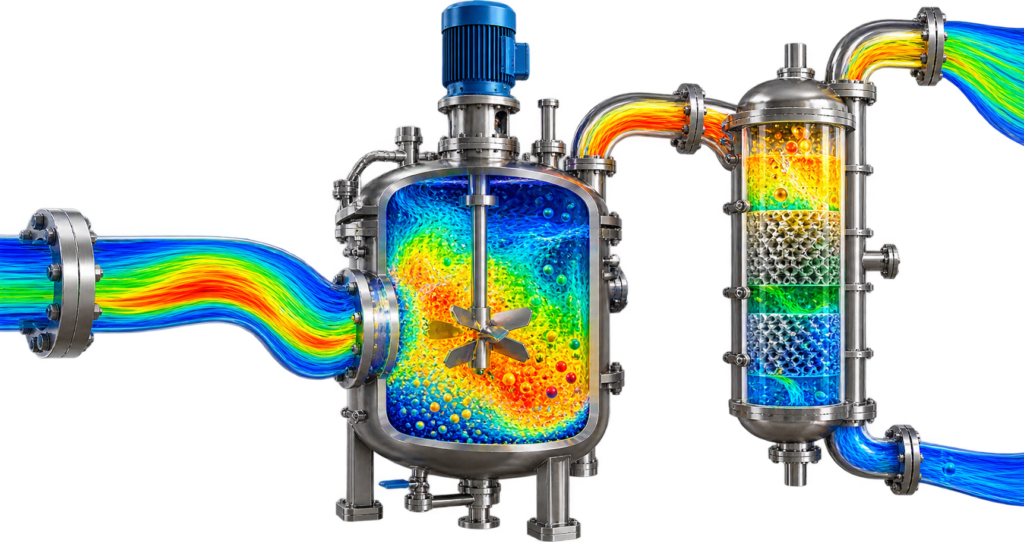 Industrial Reactor CFD Flow Visualization