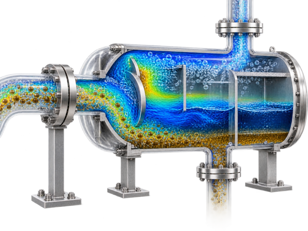 Multiphase Flow Separator Cutaway 2