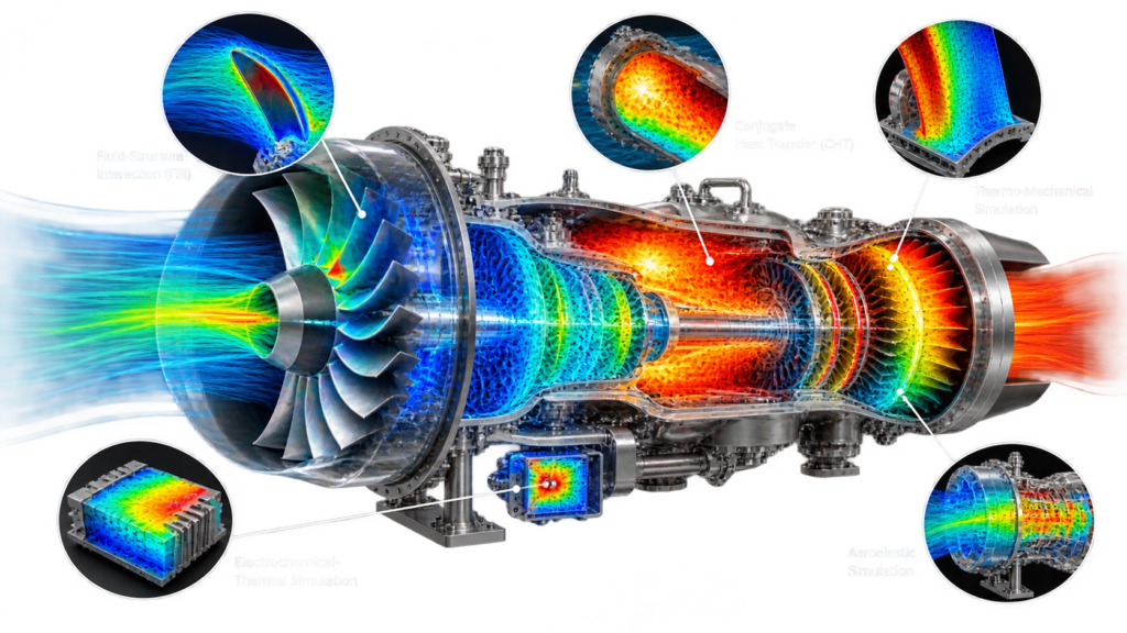 Multiphysics Turbine Simulation Cutaway