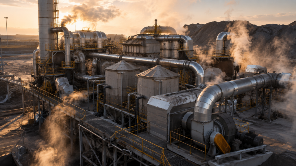 Off Gas Duct Flow Optimization