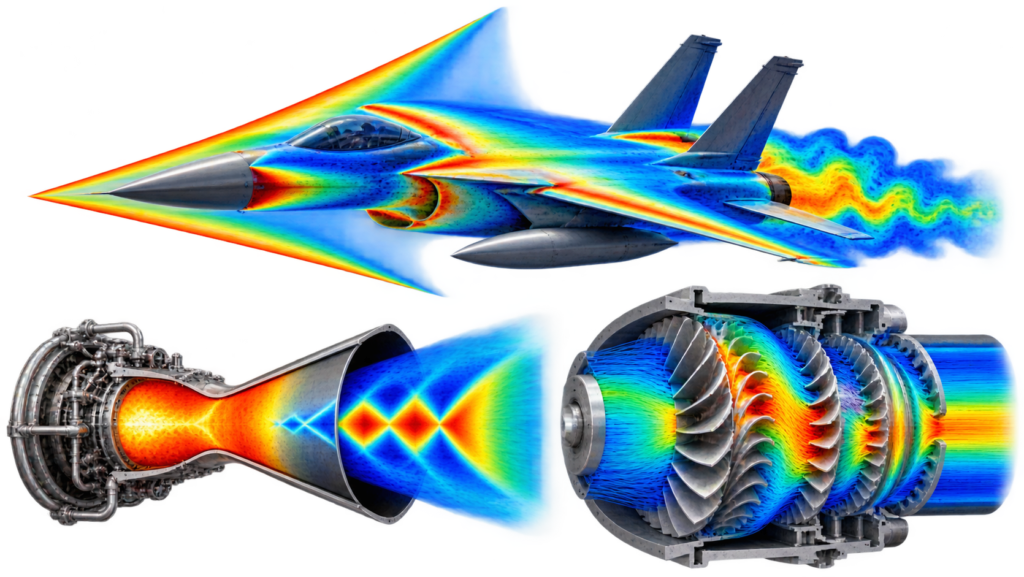 Supersonic CFD Engineering Visualizations