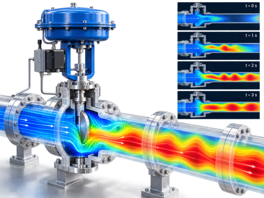 Transient CFD Valve Flow Visualization