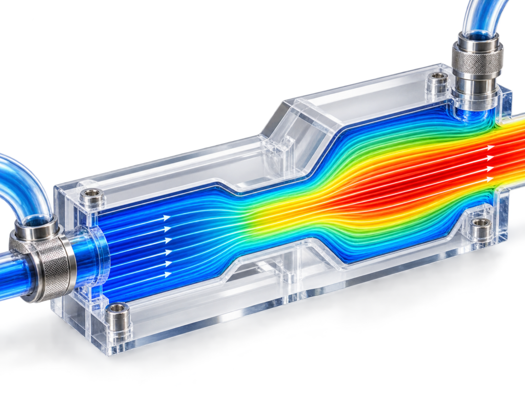 Transparent Microfluidic Laminar Flow Chip